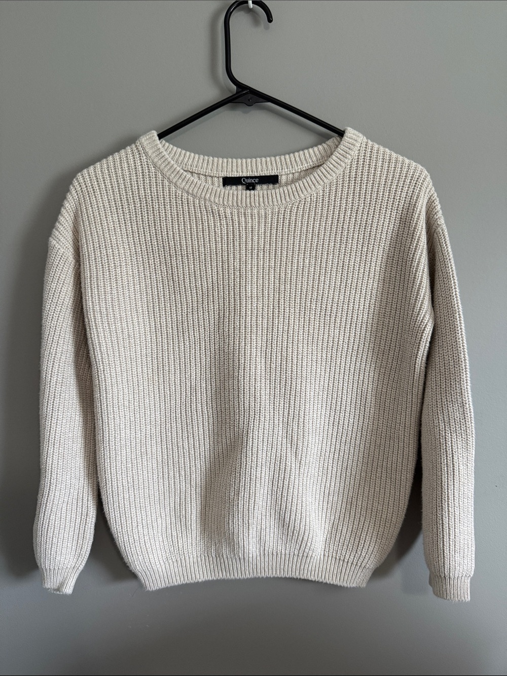 Quince Kids - 100% Organic Cotton Fisherman Tunic Sweater - Cream - Size 10